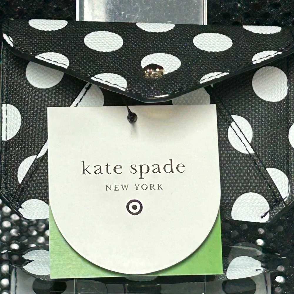 Kate Spade for Target Polka Dot Small Envelope Wallet - Blk & Wht Approx. 4 x 3 - Picture 4 of 9